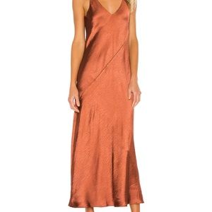 Line & Dot Satin Loulou Midi Dress